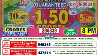 Punjab state dear 200 monthly lottery draw date 07/05/2024(6pm)Live results#punjab#state#