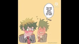 Holding hands (Bakudeku)