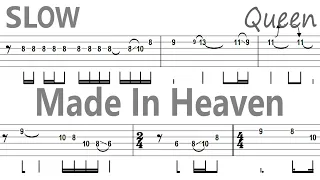 Queen - Made In Heaven (Slow) / Guitar Solo Tab+BackingTrack