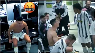 Cristiano Ronaldo crying and shouting in locker room after losing 😵