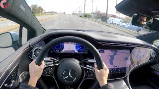 ELECTRIC ULTRA-LUXURY! -- 2022 Mercedes EQS 580 // POV Test Drive