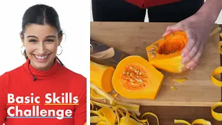 50 People Try to Peel and Chop a Butternut Squash | Epicurious