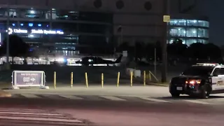 Military night raid over San Antonio TX.          exercise