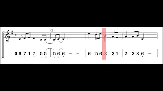 《痴情冢Chi Qing Zhong》Popular song notation video for D key dizi flute