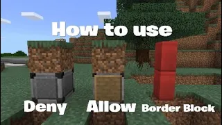 How To Use Deny,Allow And Border Blocks In Minecraft Bedrock/Education Edition