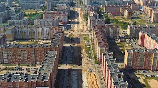 Строительство бульвара Ураева и улицы Петрова в Йошкар-Оле | Июнь 2021 г. | Республика Марий Эл