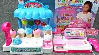 5 Minutes Satisfying with Unboxing Cute Pink Ice Cream Store Cash Register ASMR | Review Toys