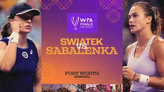 Iga Swiatek vs. Aryna Sabalenka | 2022 WTA Finals Semifinal | Match Highlights