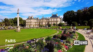 PARIS - France - Paris Gardens & Notre Dame Cathedral - Walking Tour 2023 - 4k