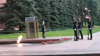 ПРЕДУПРЕЖДЕНИЕ! На смене почётного караула у вечного огня в Москве, Change of guard