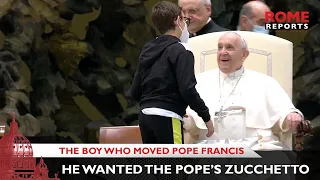 The boy who moved Pope Francis and received one of his caps