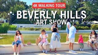 LOS ANGELES Beverly Hills Art Show 🇺🇸 Fashion Walk 4K 2024