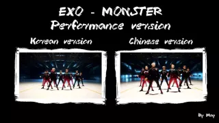 EXO - Monster (performance) Korean version vs Chinese version