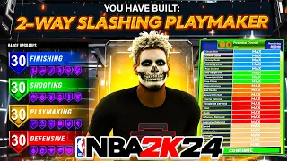 THE ACTUAL 2-WAY SLASHING PLAYMAKER BUILD on NBA2K24 is GAMEBREAKING!(CONTACT DUNKS)