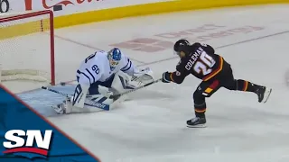 Flames' Blake Coleman Uses Sweet Hands To Score Shorthanded Breakaway vs. Maple Leafs