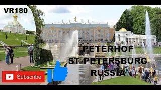 VR180 Stereoscopic 3D walk through of Peterhof in St Petersburg Russia...palace, fountains MUST SEE