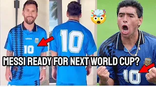 Lionel Messi Sends Secret Signal by Wearing Maradona No.10 Argentina 1994 World Cup Jersey. 2026 🏆?
