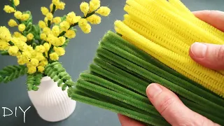 💛UNIQUE WAY💛 How to make flowers from chenille wire💛 Mimosa