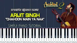 ARIJIT SINGH - CHAHUN MAIN YA NAA | AASHIQUI 2 | SIMPLE PIANO TUTORIAL | SYNTHESIA