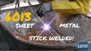 STICK WELDING SHEET METAL with 6013 rods! Beginner Welding Series!