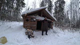 ОДИН В ТАЙГЕ! УЕХАЛ ТУДА, ГДЕ НЕТ НИ КОГО! СНЕЖНАЯ ДОРОГА ДО ЗИМОВЬЯ  СТАВЛЮ СНАСТИ, БЫТ У ИЗБЫ !