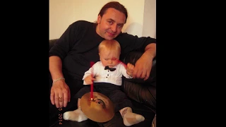 me and my drums . Daniel Gortovlyuk 6,7 year old Drummer . ich und mein Schlagzeug . Father and son