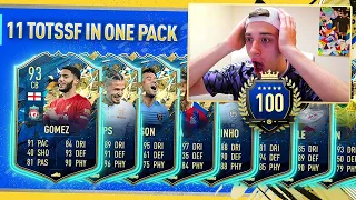 INSANE 11 TOTS PLAYERS IN ONE PACK!!! TOP 100 TOTS FUT CHAMPIONS REWARDS FIFA 20 ULTIMATE TEAM!!