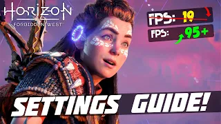 Horizon Forbidden West PC: Graphics Settings! Increase PERFORMANCE & BOOST FPS (2024)