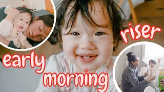 🥱😴 6AM morning routine with 11 months old baby |  adjusting to Korean DAYCARE (Aisha Ba)