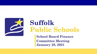 January 28, 2021 School Board Finance Committee Meeting