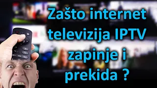 IPTV - Internet televizija zapinje koči kasni zaustavlja se laguje itd - šta je uzrok