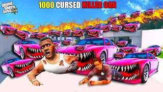 1000 Cursed Killer Car Try To Kill Franklin & Avengers in GTA 5 ! | GTA 5 AVENGERS