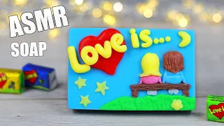 ASMR SOAP Making Bubble gum Love Is... Tutorial Whisper | АСМР Мыловарение Шепот Триггеры