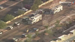 Gilbert firefighters, police escort daughter of late battalion chief to school