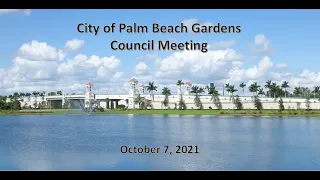 City Council Meeting - October 7, 2021