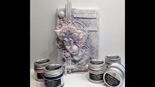 Mixed Media Tutorial - Canvas with Finnabair Acrylic paints - by Anita