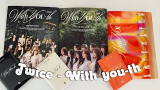 Распаковка альбомов прекрасных девочек Twice - With You-th🌿🌷все версии jyp предзаказ