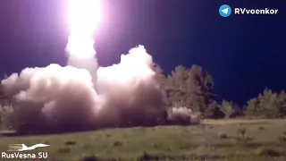 Пуск крылатой ракеты Р-500 комплексом "Искандер" по Украине