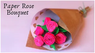 Mini Paper Rose Flower Bouquet | DIY Valentine Gift | Mothers Day Gift Idea