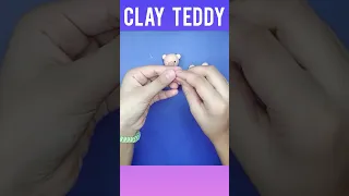 DIY Clay Teddy #shorts #shortvideos #shortsyoutube #clayart #diy #claycrafts #teddy #cocomelon