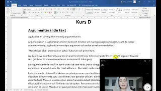 Sfi: Skriv en argumenterande text/insändare för kurs D, del 1