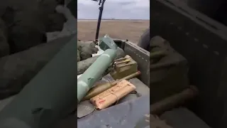 Destroyed Russian car UAZ and two killed