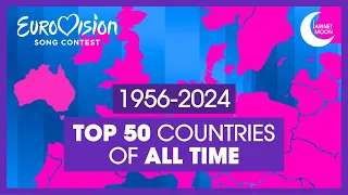 Eurovision | TOP 50 Countries by Average Results (1956-2024)