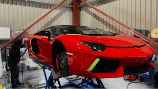 Check out what our detailer is working on this week ! V12 Lamborghini Aventador ! JMD DETAILING