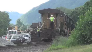 NS GP40-2's #3036, 3041, RPE4C #721 & 720's Hospital train move UP #5594 7/3/14 00042