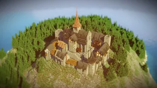 Island Fortress Build 🏰 - Minecraft #minecrafttimelapse