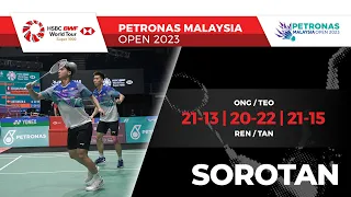 Ong/Teo 2 - 1 Ren/Tan | Pusingan ke-32 | Petronas Terbuka Malaysia 2023