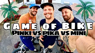 Game of Bike - Pinky vs. Pika vs. Mini