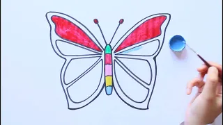🦋✨ Flutter into Creativity: Butterfly Painting for Kids! ✨🎨,kids learning adventures