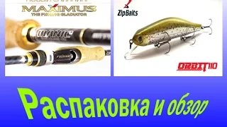 Распаковка и обзор спиннинга Maximus Manic 20ml и воблеров Zipbaits Orbit 110sp